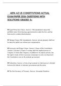 AEPA AZ US CONSTITUTIONS ACTUAL EXAM PAPER 2026 QUESTIONS WITH SOLUTIONS GRADED A&plus;