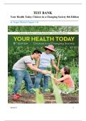 Test Bank &ndash; Your Health Today&colon; Choices in a Changing Society &lpar;8th Edition&comma; by Michael Teague&comma; Sara L&period; Martin & David J&period; Vanderbosch&rpar; &ndash; Complete Chapters 1&ndash;18 with Verified Answers &vert; Latest 2025&sol;2026 Version