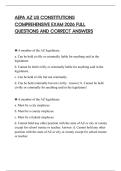 AEPA AZ US CONSTITUTIONS COMPREHENSIVE EXAM 2026 FULL QUESTIONS AND CORRECT ANSWERS