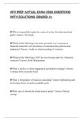 AFC PREP ACTUAL EXAM 2026 QUESTIONS WITH SOLUTIONS GRADED A&plus;