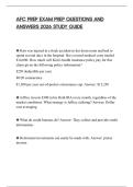 AFC PREP EXAM PREP QUESTIONS AND ANSWERS 2026 STUDY GUIDE