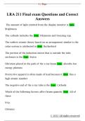 LRA 211 Final exam Questions and Correct  Answers 