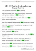 LRA 211 Final Review Questions and  Correct Answers 