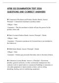 AFSB 153 EXAMINATION TEST 2026 QUESTIONS AND CORRECT ANSWERS