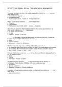 GOVT 2305 FINAL EXAM QUESTIONS & ANSWERS