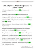 LRA 211 &lpar;FINAL REVIEW&rpar; Questions and  Correct Answers