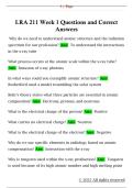 LRA 211 Week 1 Questions and Correct  Answers 