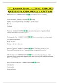 TCU Research Exam 1 ACTUAL  UPDATED    QUESTIONS AND CORRECT ANSWERS