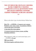 NSG 233 MED SURG III EXAM 2 2025&sol;2026  BANK CURRENTLY TESTING  COMPLETE ACTUAL QUESTIONS WITH  DETAILED VERIFIED ANSWERS  EXPERT VERIFIED &sol;ALREADY GRADED  A&plus;