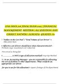 LSUS MHA 706 FINAL EXAM 2025 &vert; FINANCIAL MANAGEMENT  MIDTERM &vert; ALL QUESTIONS AND CORRECT ANSWERS &vert; ALREADY  GRADED A&plus;