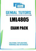 LML4805 Insurance Law &ndash; Exam Pack Summary and Definitions &lpar;University Module &ndash; Comprehensive Exam Preparation Material&rpar;