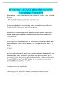 D Annex &lpar;BCOC&rpar; Questions with Accurate Answers