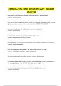 general crane safety  ACTUAL  EXAM  QUESTIONS WITH CORRECT DETAILRD  ANSWERS RATED A&plus; LATEST  UPDATE 