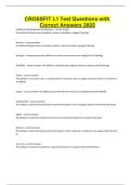 CROSSFIT L1 Test Questions with Correct Answers 2025&period;