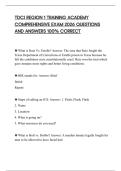 TDCJ REGION 1 TRAINING ACADEMY COMPREHENSIVE EXAM 2026 QUESTIONS AND ANSWERS 100&percnt; CORRECT
