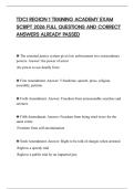 TDCJ REGION 1 TRAINING ACADEMY EXAM SCRIPT 2026 FULL QUESTIONS AND CORRECT ANSWERS ALREADY PASSED