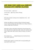 AHIT EXAM STUDY GUIDE 2026 COMPLETE PACKAGE WITH VERIFIED SOLUTIONS