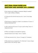 AHIT FINAL EXAM PAPER 2026 QUESTIONS AND ANSWERS 100&percnt; CORRECT