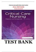 Critical Care Nursing 8th Edition Urden Test Bank