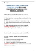 PSI NATIONAL HOME INSPECTOR PRACTICE EXAM 2025&sol;2026 UPDATED ACTUAL EXAM WITH CORRECT ANSWERS