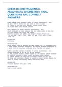 CHEM 311 &lpar;INSTRUMENTAL ANALYTICAL CHEMISTRY&rpar;&colon; FINAL QUESTIONS AND CORRECT ANSWERS