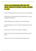 TDLR LASH EXTENSION WRITTEN TEST BANK COMPLETE REVIEW GUIDE GRADED A&plus; 2026