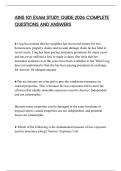 AINS 101 EXAM STUDY GUIDE 2026 COMPLETE QUESTIONS AND ANSWERS