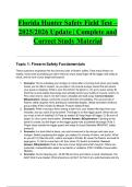 Florida Hunter Safety Field Test &ndash; 2025&sol;2026 Update &vert; Complete and Correct Study Material