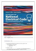 SOLUTION MANUAL FOR Illustrated Guide to the National Electrical Code 9th Edition by Charles Miller ISBN&colon;978-0357766712 ALL CHAPTERS COVERED YOUR ULTIMATE GUIDE 100&percnt; VERIFIED&excl;&excl;&excl;&excl;&excl;&excl;