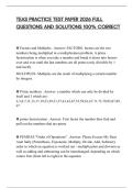 TEAS PRACTICE TEST PAPER 2026 FULL QUESTIONS AND SOLUTIONS 100&percnt; CORRECT