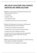AIRS CRS-DC EXAM SCRIPT 2026 COMPLETE QUESTIONS AND VERIFIED SOLUTIONS