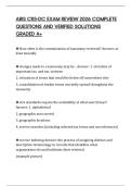AIRS CRS-DC EXAM REVIEW 2026 COMPLETE QUESTIONS AND VERIFIED SOLUTIONS GRADED A&plus;