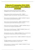 Python for IT Automation (WGU D522)  ACTUAL QUESTIONS AND CORRECT  ANSWERS