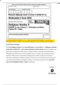 GCSE RELIGIOUS STUDIES A &lpar;9&ndash;1&rpar;&colon; Actual June 2025 PAST PAPER 3&colon; Area of Study 3 &mdash;  Philosophy and Ethics &lpar;Islam&rpar;&period; All Assessment Questions & Mark Scheme &lbrack;Edexcel 1RA0&sol;3C&rsqb; 