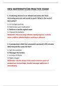 HESI MATERNITY&sol;OB PRACTICE EXAM