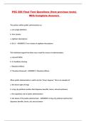 PSC 206 Final Test Questions &lpar;from previous tests&rpar; With Complete Answers 