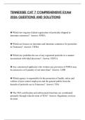 TENNESSEE CAT 7 COMPREHENSIVE EXAM 2026 QUESTIONS AND SOLUTIONS