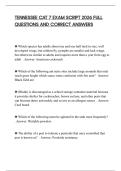 TENNESSEE CAT 7 EXAM SCRIPT 2026 FULL QUESTIONS AND CORRECT ANSWERS