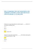  NFPA 99 6040 PRACTICE SET QUESTIONS AND VERIFIED ANSWERS LATEST 2025-2026 EXAM UPDATE &vert;GRADE A&plus; GUARANTEE