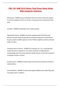 PSC 101 UNR 2019 Online Final Exam Study Guide With Complete Solutions 