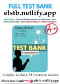 Test Bank for Biopsychology&comma; 11th Edition&colon; Biopsychology as a Neuroscience