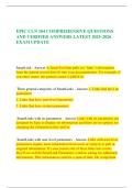 EPIC CLN 104 COMPREHENSIVE QUESTIONS AND VERIFIED ANSWERS LATEST 2025-2026 EXAM UPDATE