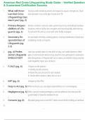 American Red Cross Lifeguarding Study Guide &ndash; Verified Questions & Guaranteed Certification Success