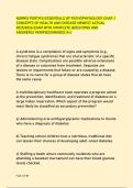 NORRIS PORTH'S ESSENTIALS OF PATHOPHYSIOLOGY CHAP&period; 1  CONCEPTS OF HEALTH AND DISEASE NEWEST ACTUAL  2025&sol;2026 EXAM WITH COMPLETE QUESTIONS AND  ANSWERS&sol; VERIFIED&sol;GRADED A&plus;