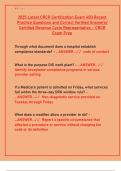 CRCR Practice Test 2024&colon; 400 Exam Questions with Verified Answers