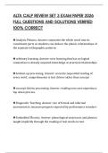 ALTA CALP REVIEW SET 3 CERTIFICATION EXAM SCRIPT 2026 QUESTIONS WITH ACCURATE ANSWERS GRADED A&plus;