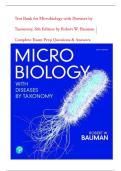 Test Bank for Microbiology with Diseases by Taxonomy&comma; 6th Edition by Robert W&period; Bauman &vert; Complete Exam Prep Questions & Answers &vert; 2025&sol;2026