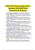 HESI PN Pharmacology Exam &vert; Updated 2025&sol;2026 Real Questions & Answers