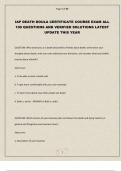IAP DEATH DOULA CERTIFICATE COURSE EXAM ALL 100 QUESTIONS AND VERIFIED SOLUTIONS LATEST UPDATE THIS YEAR
