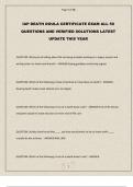 IAP DEATH DOULA CERTIFICATE EXAM ALL 50 QUESTIONS AND VERIFIED SOLUTIONS LATEST UPDATE THIS YEAR